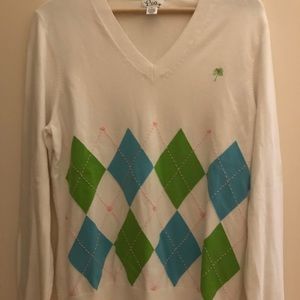 XL Lilly Pulitzer argyle sweater